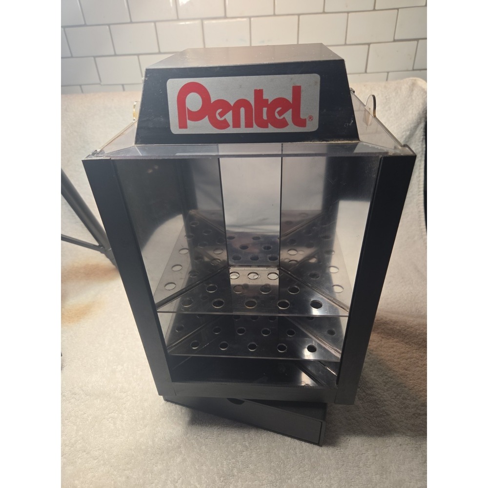 Vintage Pentel Rotating Countertop Display Case